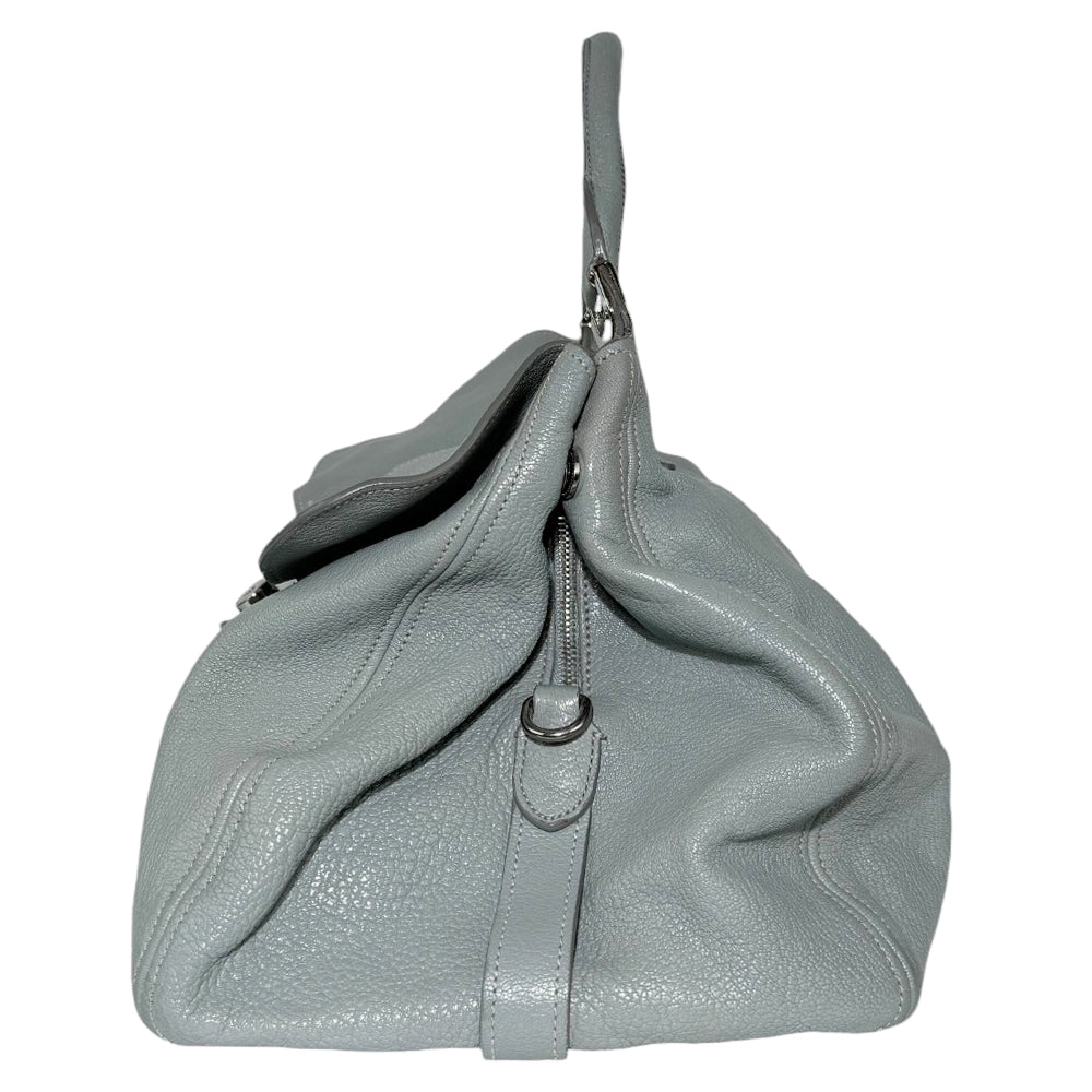 MIU MIU Grey Leather Shoulder Bag LHQ386