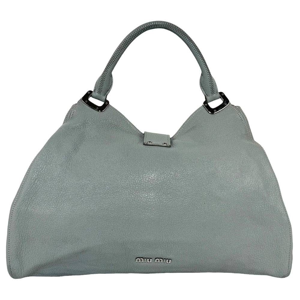 MIU MIU Grey Leather Shoulder Bag LHQ386