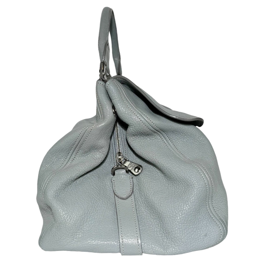 MIU MIU Grey Leather Shoulder Bag LHQ386