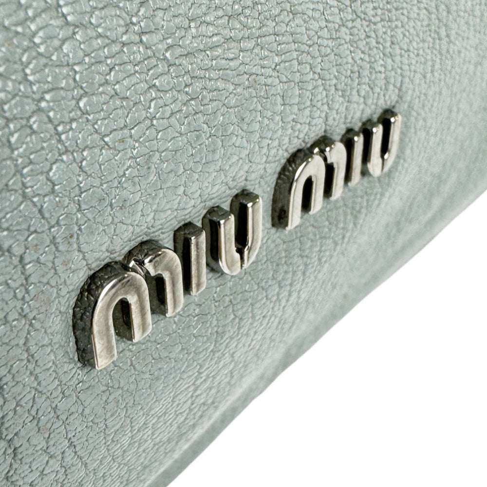 MIU MIU Grey Leather Shoulder Bag LHQ386