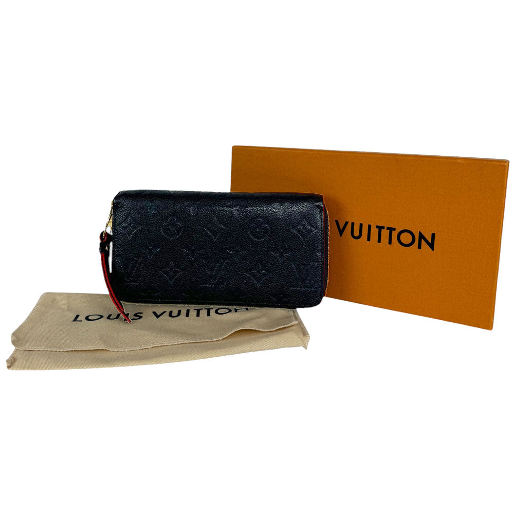 LOUIS VUITTON Empreinte Zippy Purse Wallet Navy LHQ391