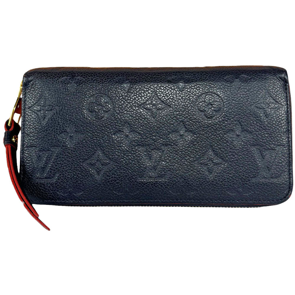 LOUIS VUITTON Empreinte Zippy Purse Wallet Navy LHQ391