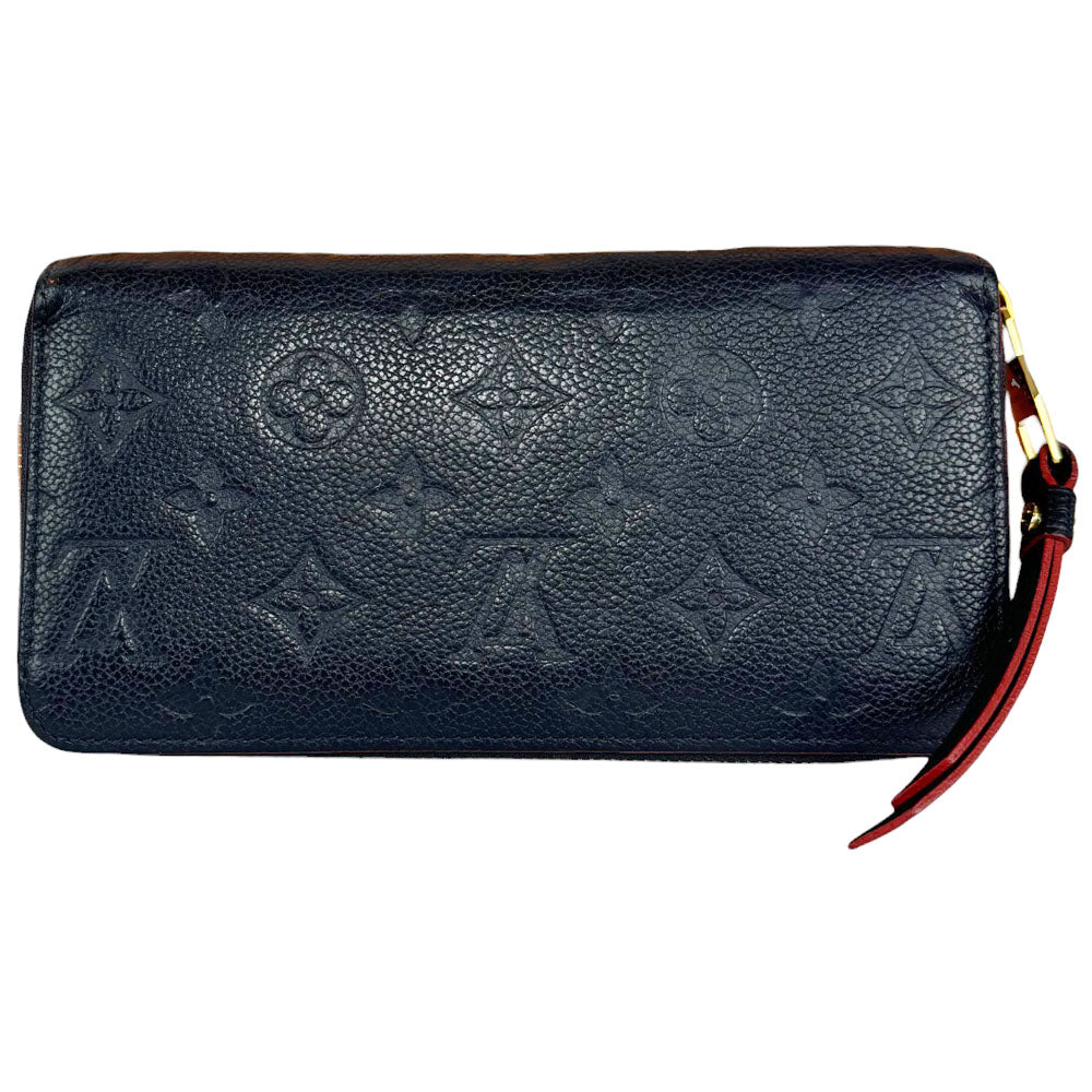 LOUIS VUITTON Empreinte Zippy Purse Wallet Navy LHQ391