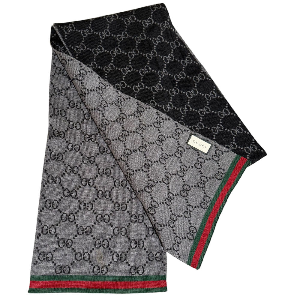 GUCCI Sherry GG Wool Scarf LHQ395