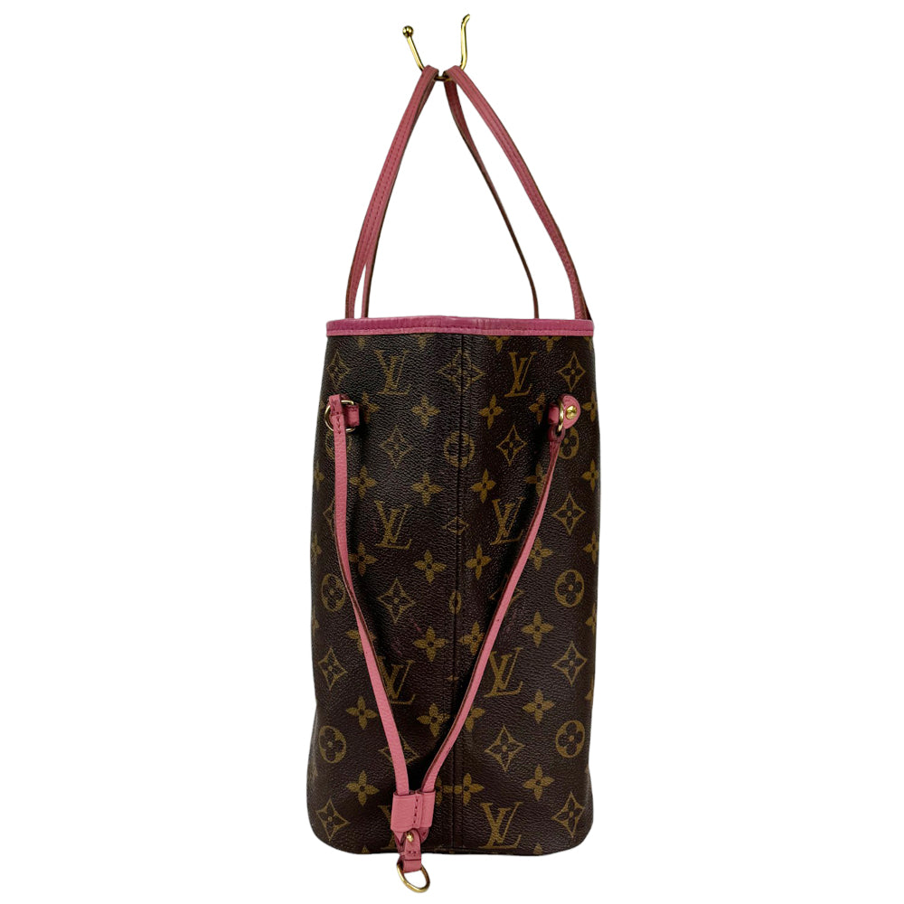 LOUIS VUITTON Neverfull MM Monogram Ikat Rose Velour LHQ397