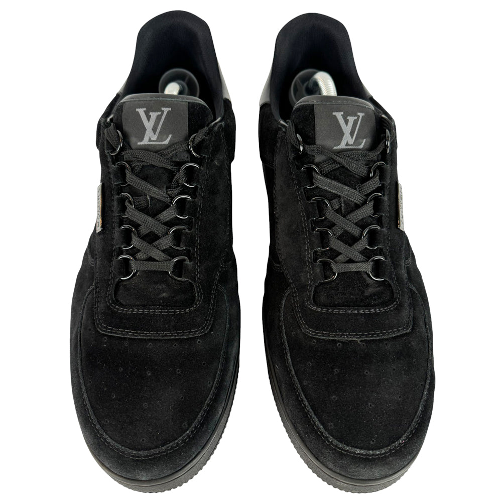 LOUIS VUITTON Mens Black Suede Skate Trainers Size 10 UK LHQ409