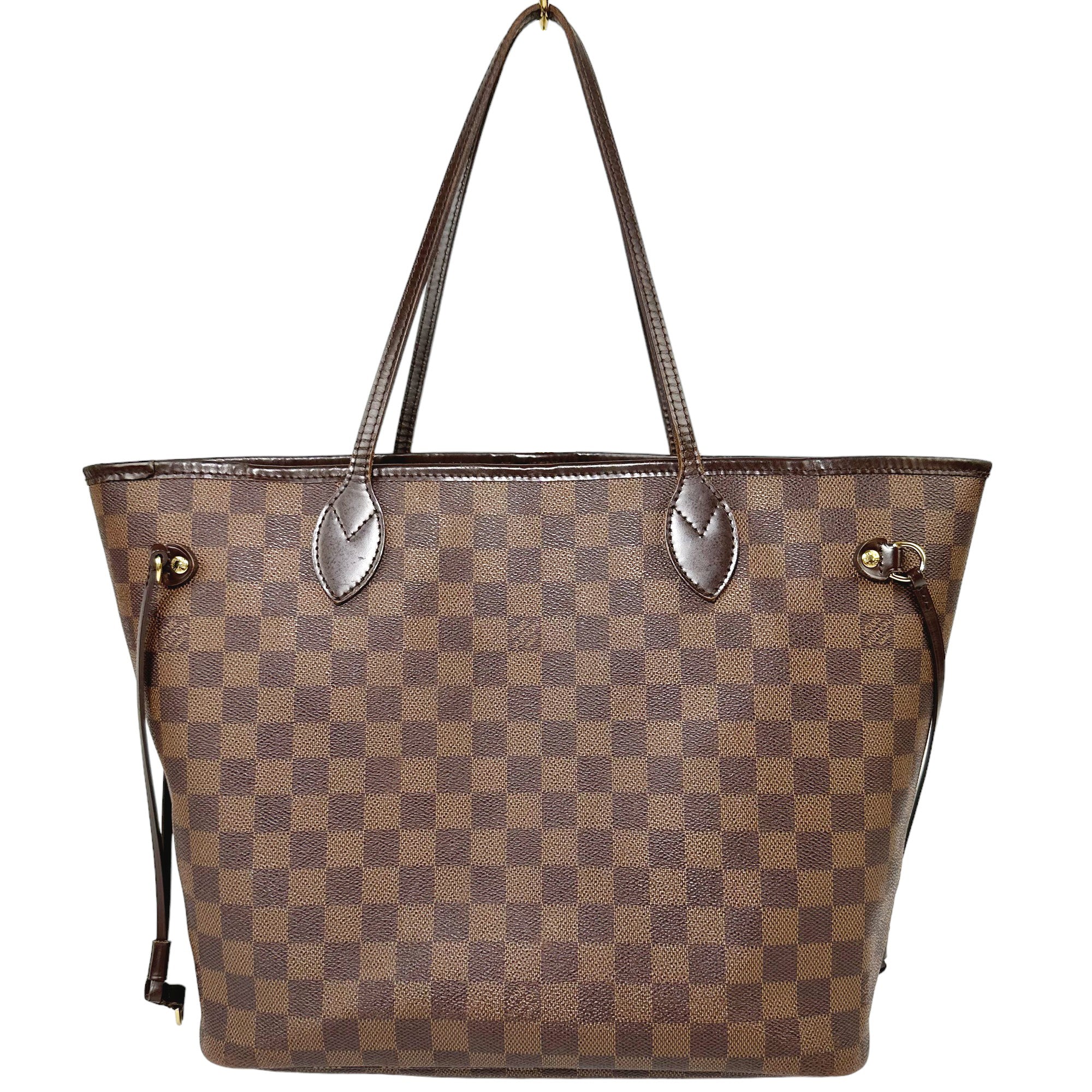 LOUIS VUITTON Neverfull MM Damier Ebene Tote Shoulder Bag LHQ41