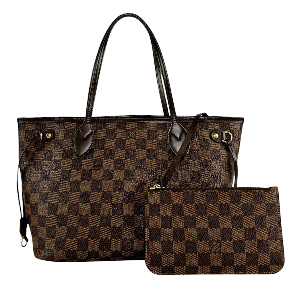 LOUIS VUITTON Neverfull PM Damier Ebene With Pochette LHQ411