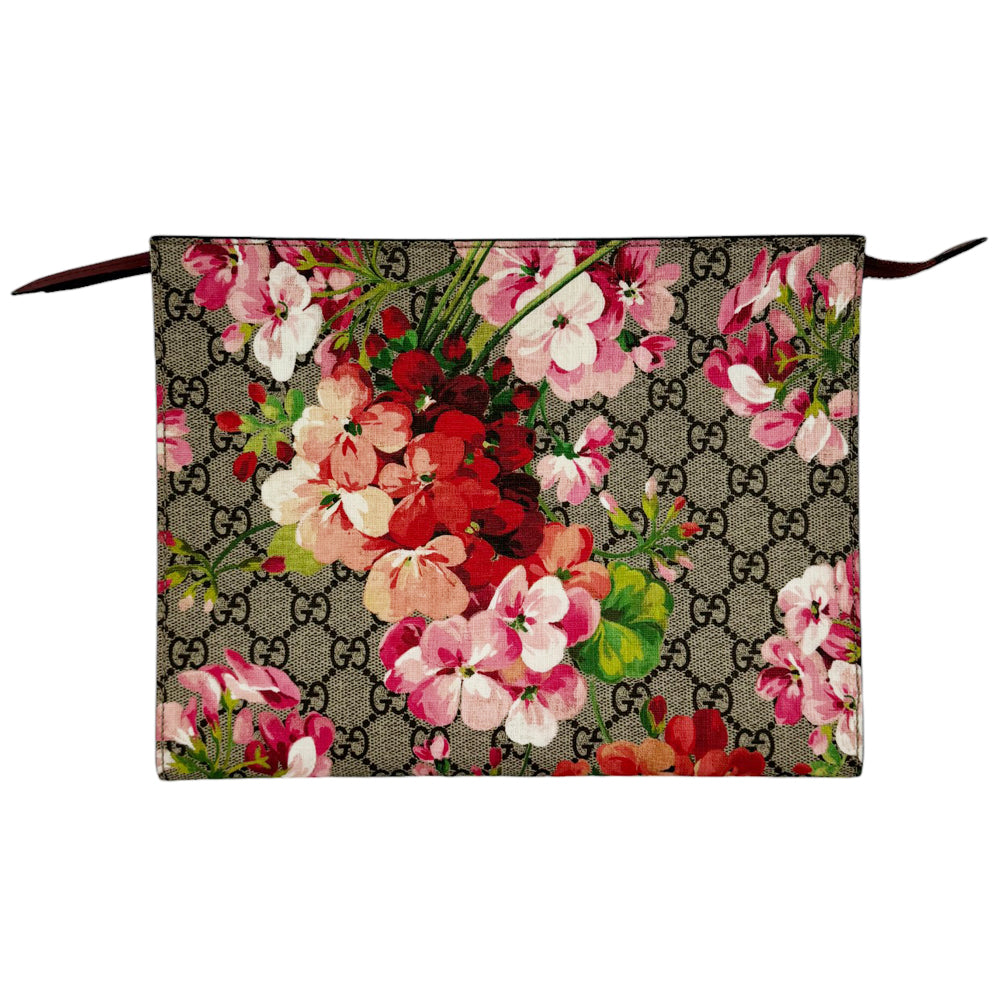 GUCCI GG Supreme Bloom Clutch Bag LHQ418