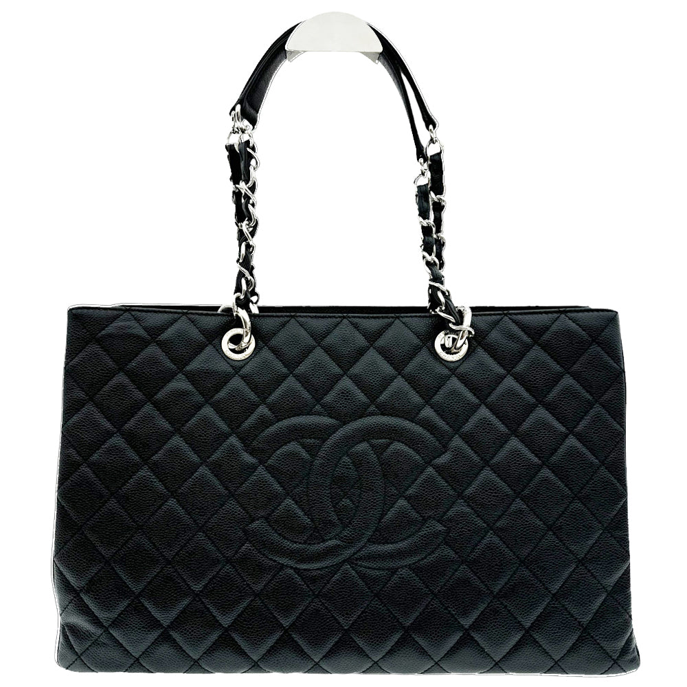 CHANEL Grand Shopping Black Leather Tote Bag LHQ422