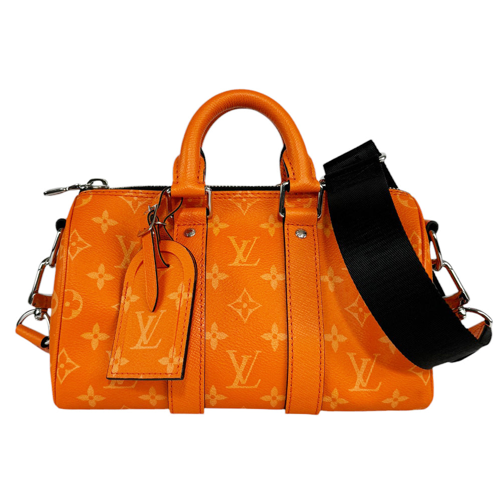 LOUIS VUITTON Keepall Bandouliere 25 Bag Orange LHQ432