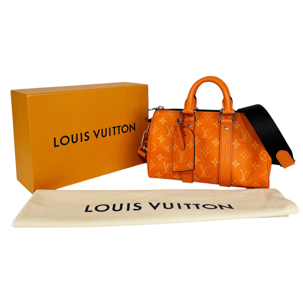 LOUIS VUITTON Keepall Bandouliere 25 Bag Orange LHQ432