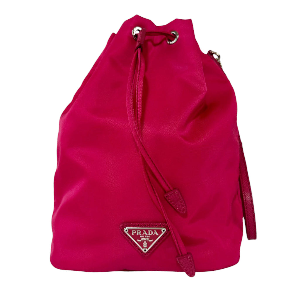 PRADA Vela Drawstring Bucket Bag LHQ446