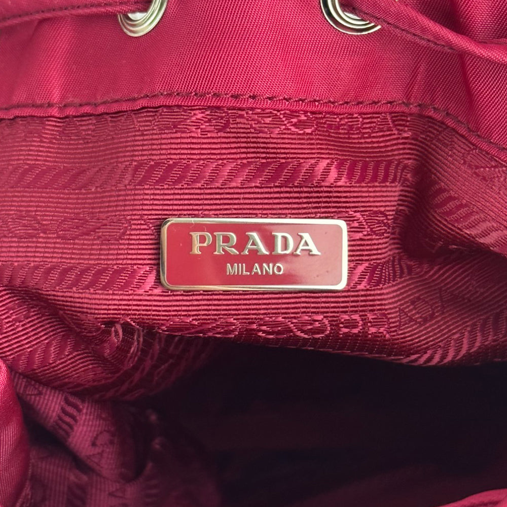 PRADA Vela Drawstring Bucket Bag LHQ446