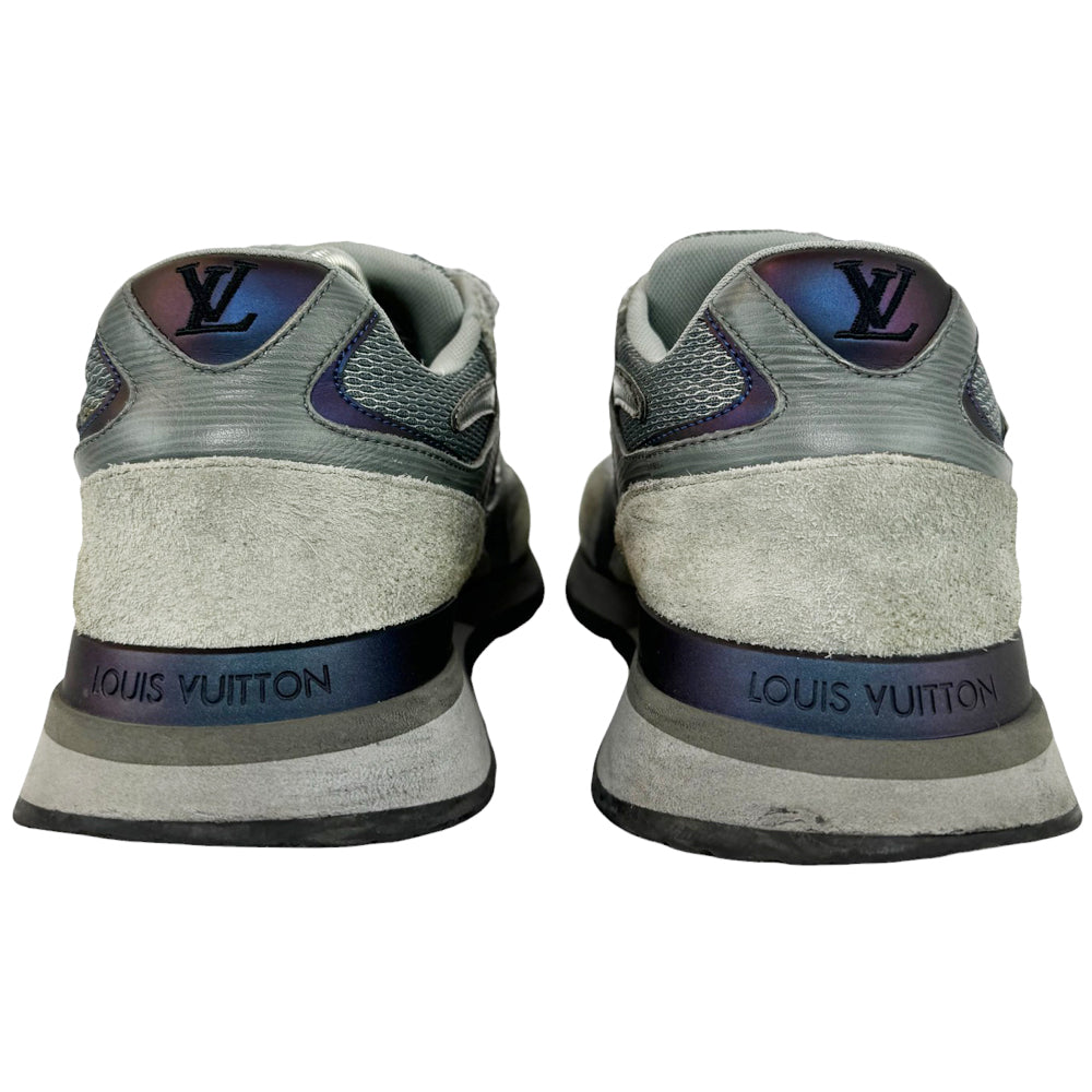 LOUIS VUITTON Run Away Trainers Grey Suede Size 8 UK LHQ448