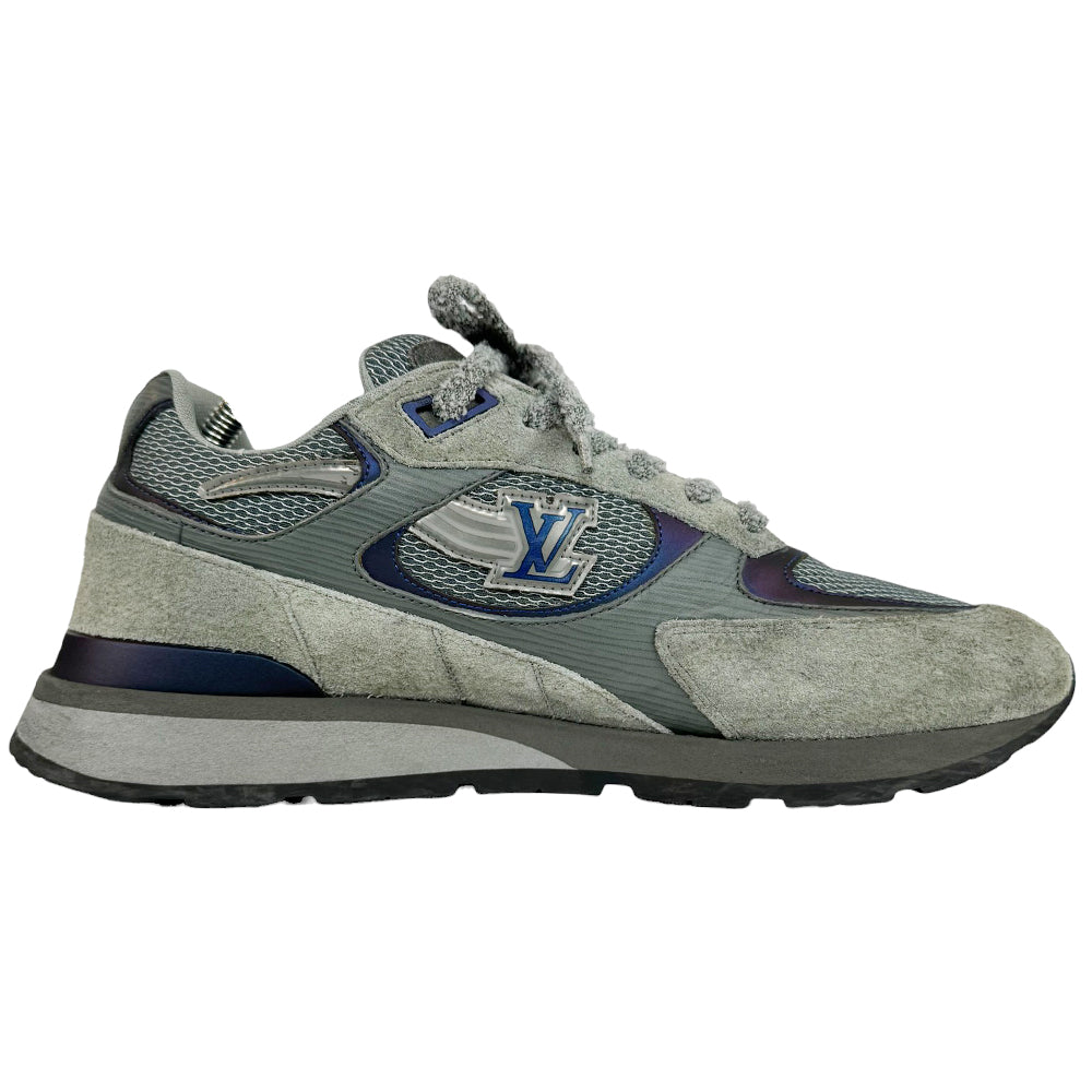 LOUIS VUITTON Run Away Trainers Grey Suede Size 8 UK LHQ448