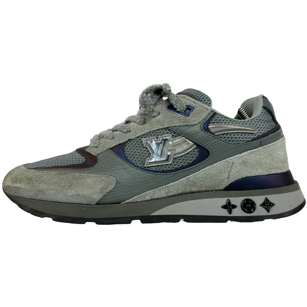 LOUIS VUITTON Run Away Trainers Grey Suede Size 8 UK LHQ448