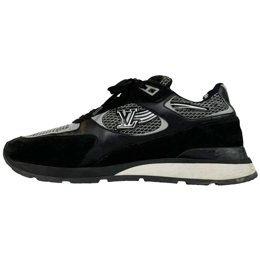 LOUIS VUITTON Run Away Trainers Black Suede Size 8 UK LHQ449