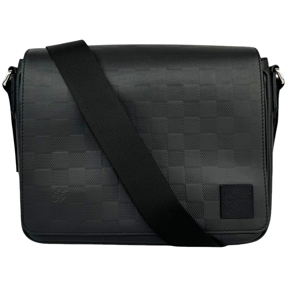 LOUIS VUITTON District Damier Infini PM Black Messenger Bag LHQ484