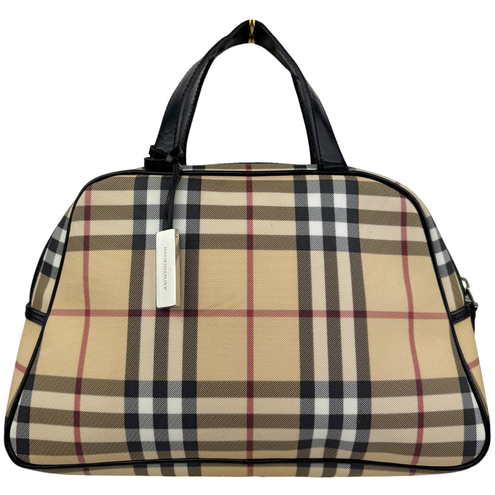 BURBERRY Nova Check Handle Bag LHQ497