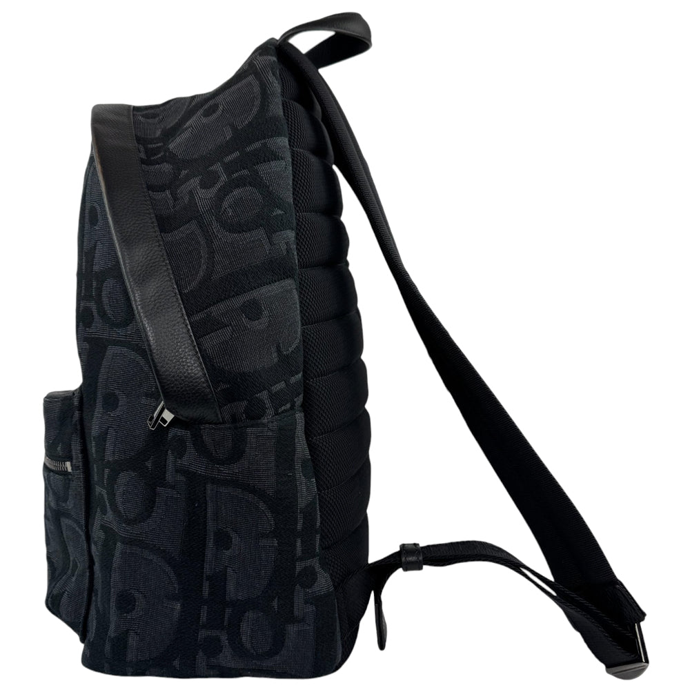 DIOR Black Oblique Jaquard Backpack LHQ504