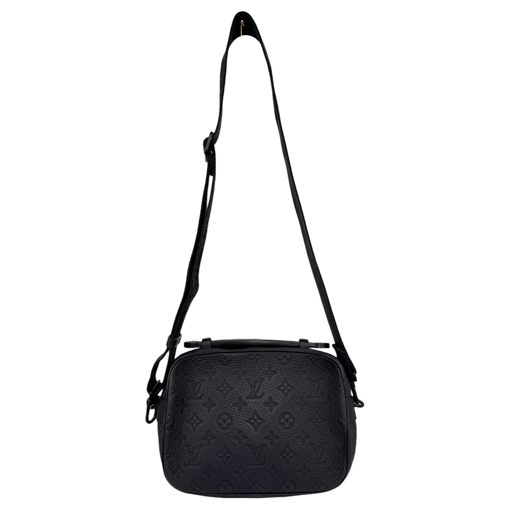 LOUIS VUITTON Black Leather Empreinte S Lock Bag LHQ506