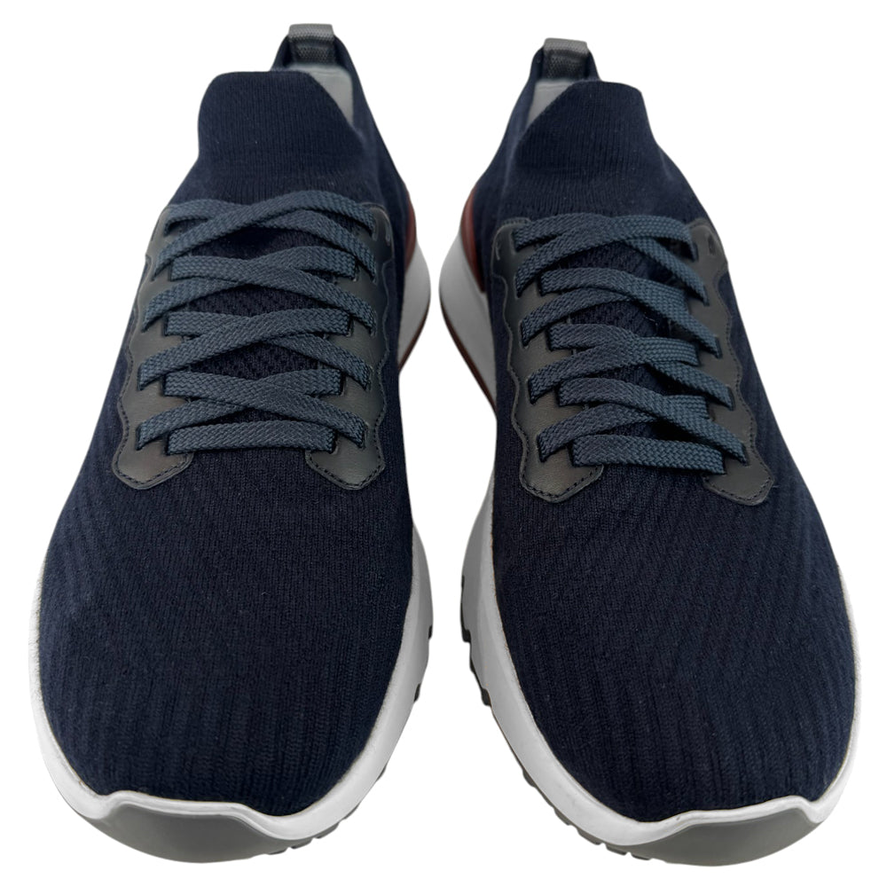 BRUNELLO CUCINELLI Navy Cloth Trainers Size 9 UK LHQ512