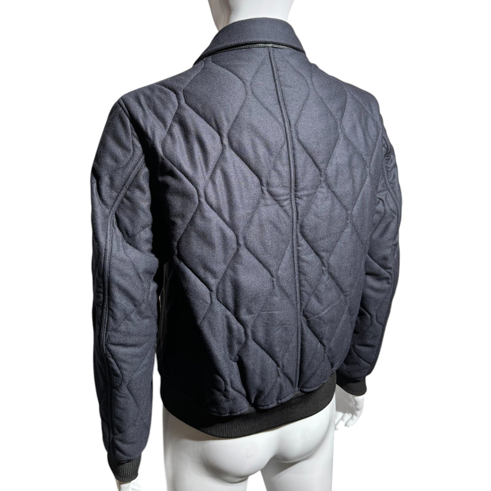 TOM FORD Quilted Navy Double Zip Pocket Jacket Size Large LHQ514