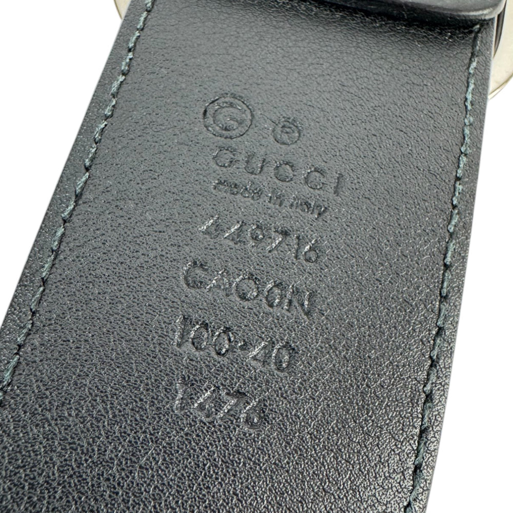 GUCCI Black Leather Belt Size 100cm LHQ518