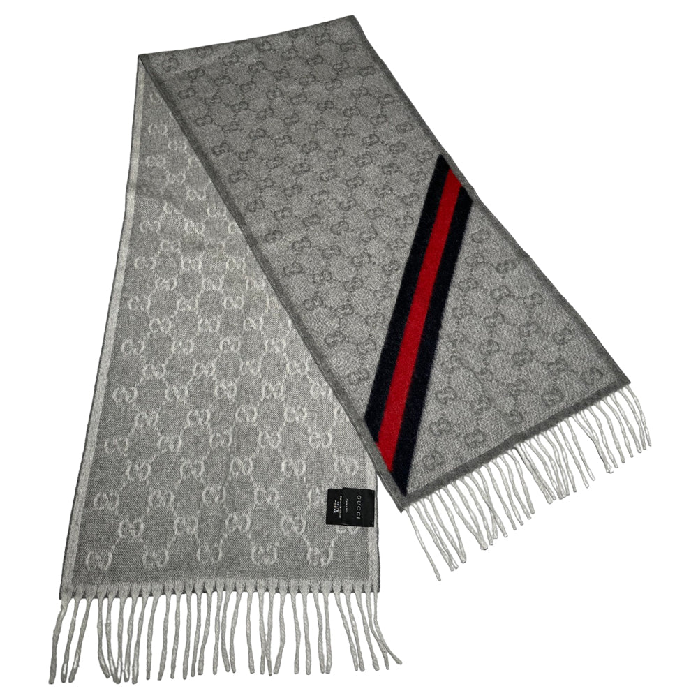 GUCCI GG Foulard rayé rouge/bleu LHQ52