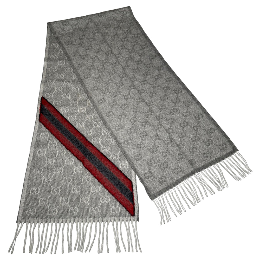 GUCCI GG Foulard rayé rouge/bleu LHQ52