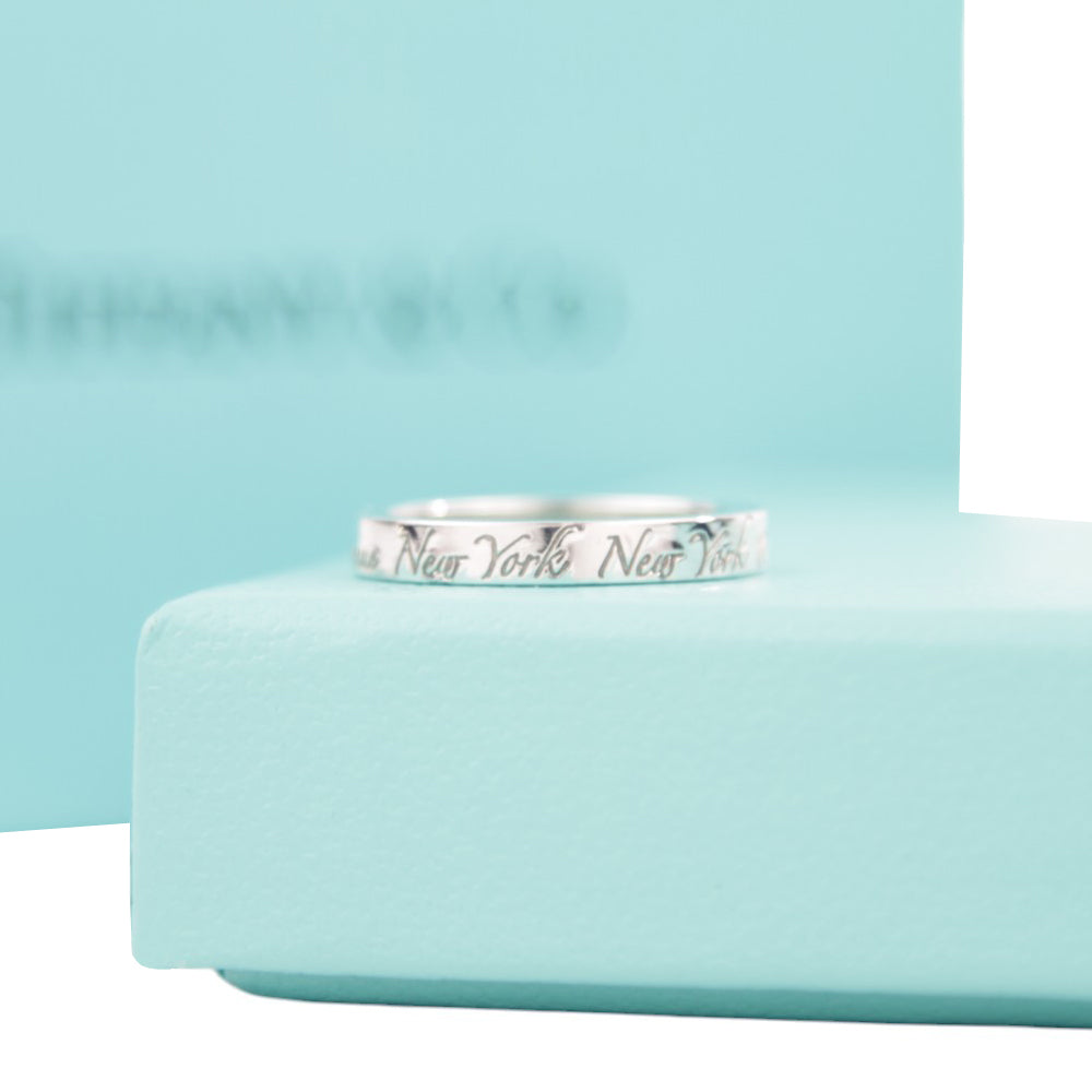 TIFFANY & Co Notes New York Ring Size J LHQ581