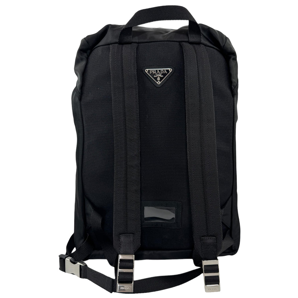 PRADA Large Black Nylon Backpack LHQ589