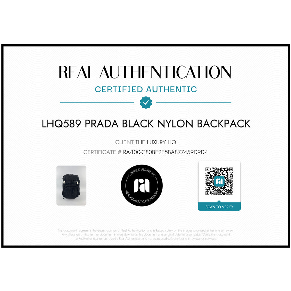 PRADA Large Black Nylon Backpack LHQ589