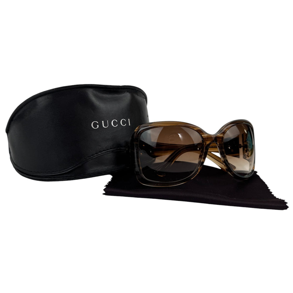 GUCCI Brown Oversized Sunglasses LHQ599