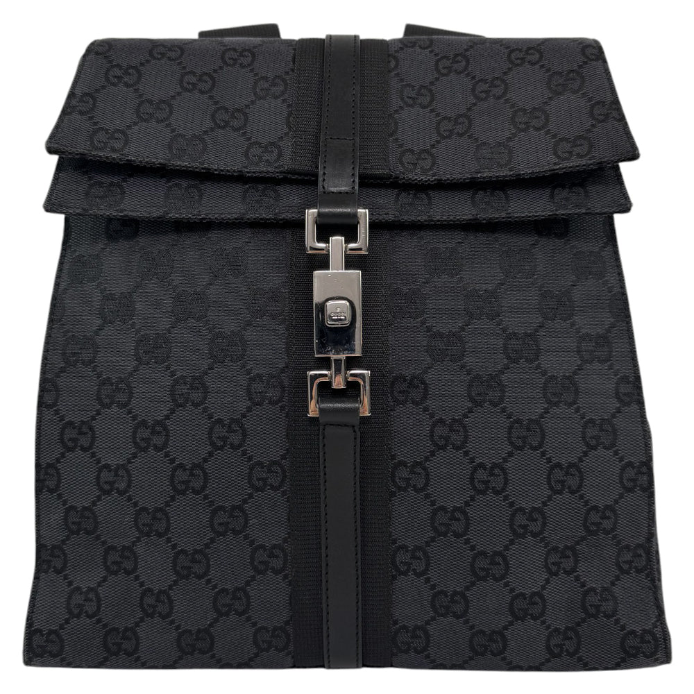GUCCI GG Canvas Black Backpack LHQ600
