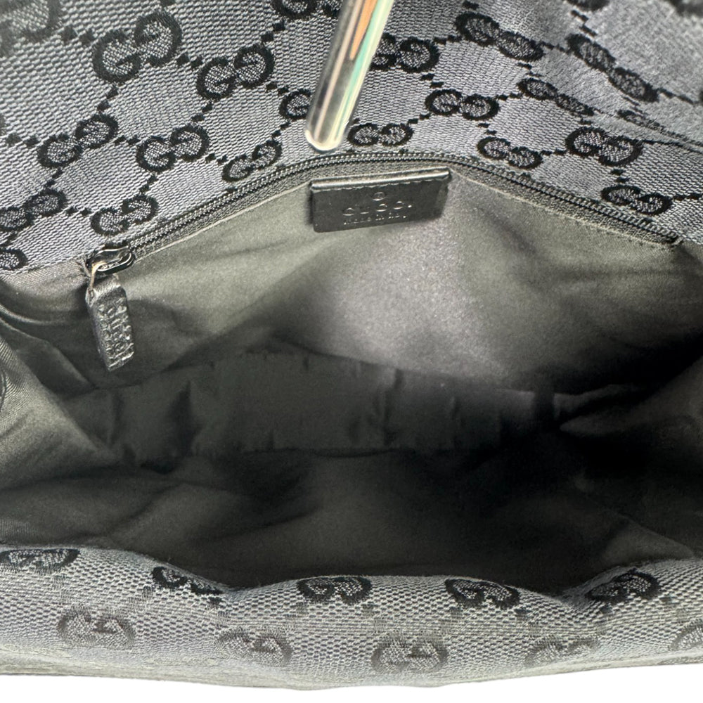 GUCCI GG Black Canvas Backpack LHQ600
