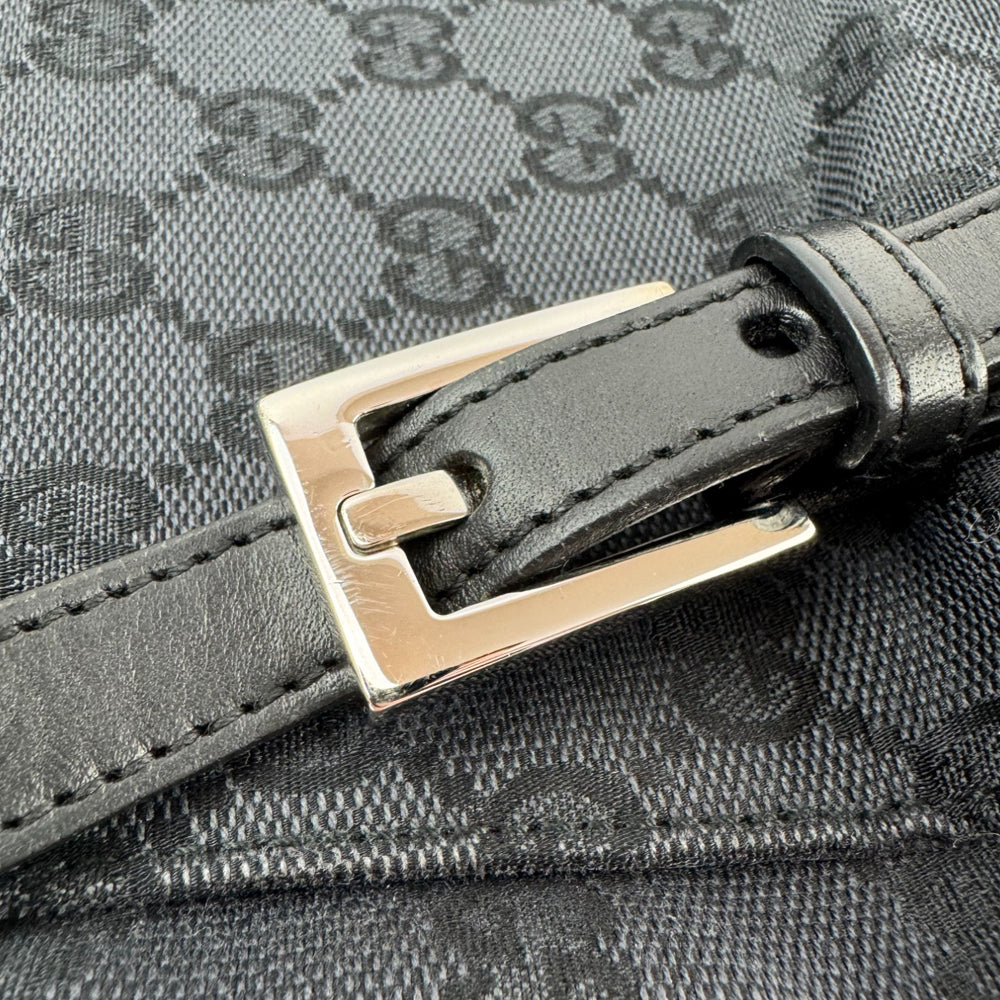 GUCCI GG Black Canvas Backpack LHQ600