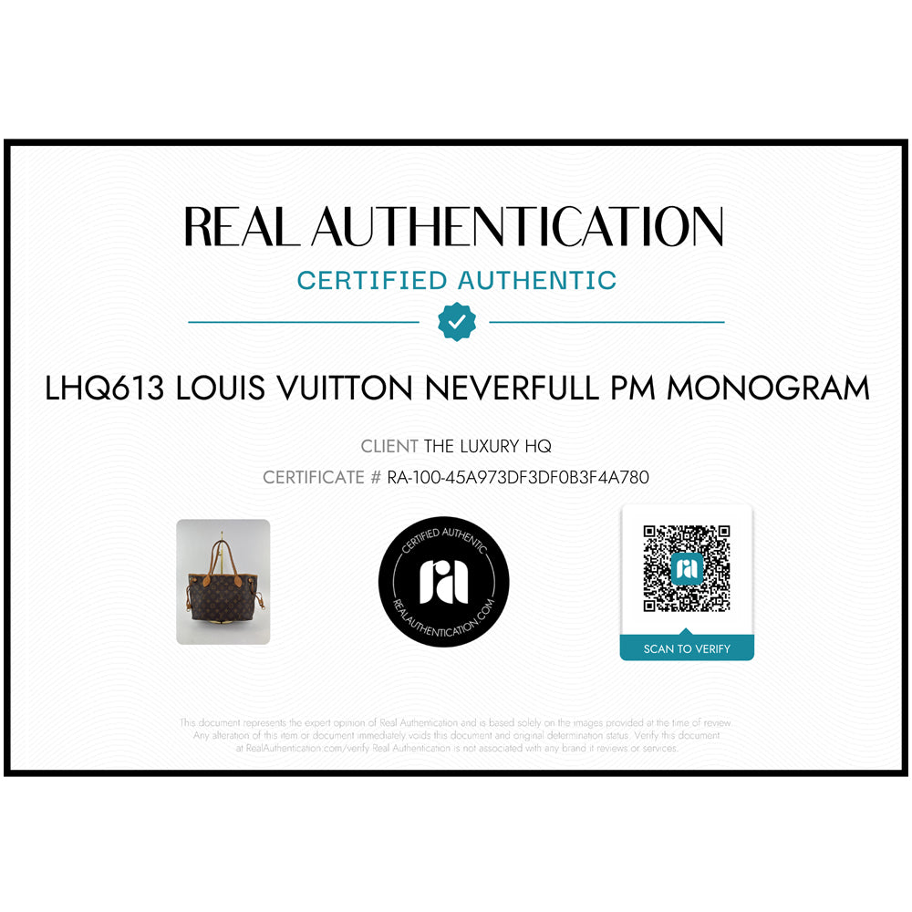 LOUIS VUITTON Neverfull PM Monogram LHQ613