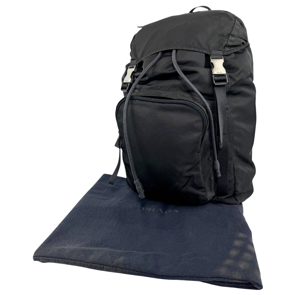 PRADA Large Black Nylon Backpack LHQ625
