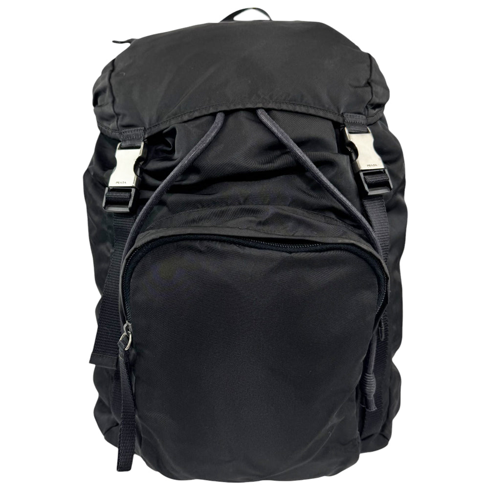 PRADA Large Black Nylon Backpack LHQ625