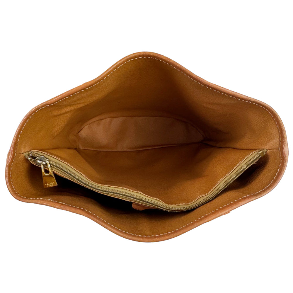 CELINE Macadam Brown Bucket Tote Bag LHQ628