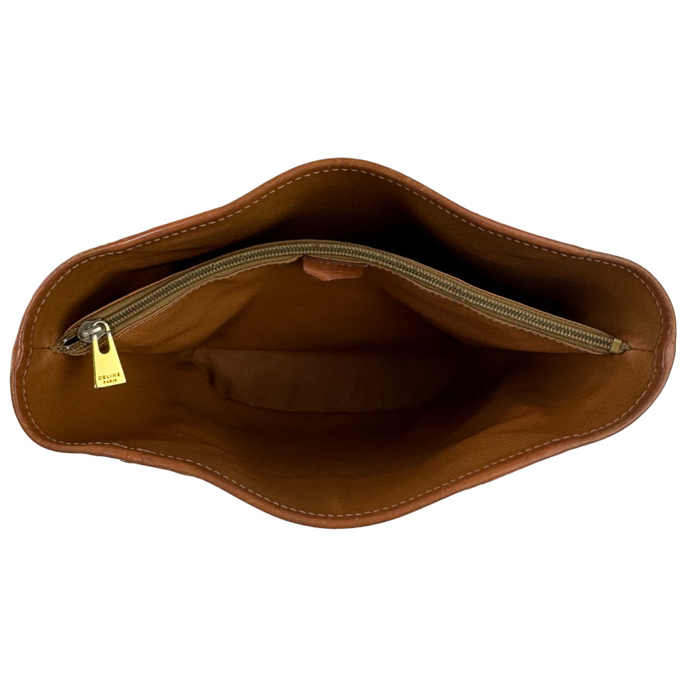 CELINE Macadam Brown Bucket Tote Bag LHQ628