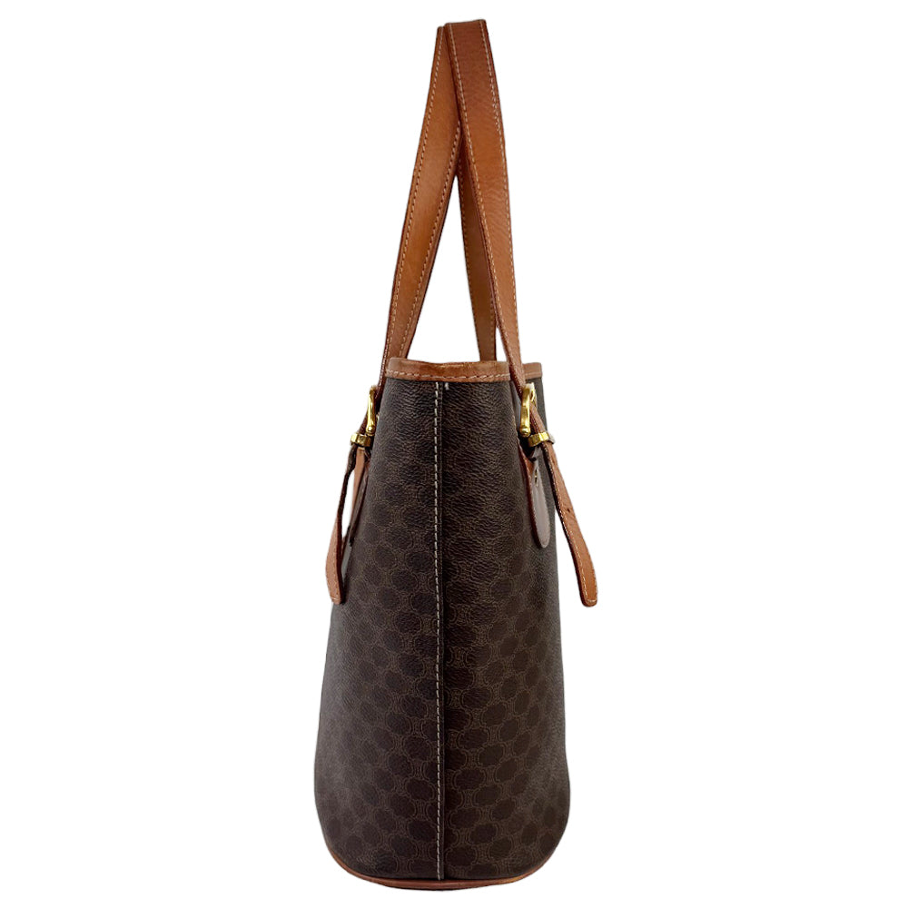 CELINE Macadam Brown Bucket Tote Bag LHQ628