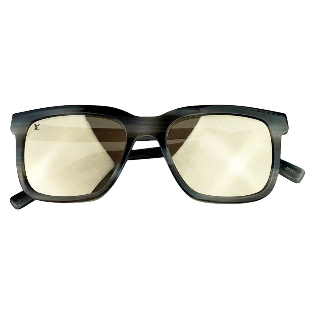 LOUIS VUITTON Grey/Black Stripe Sunglasses LHQ631