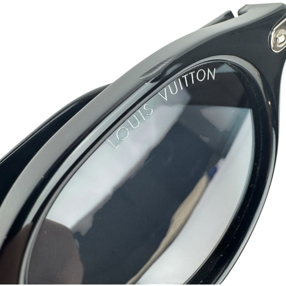 LOUIS VUITTON Black Round Sunglasses LHQ634