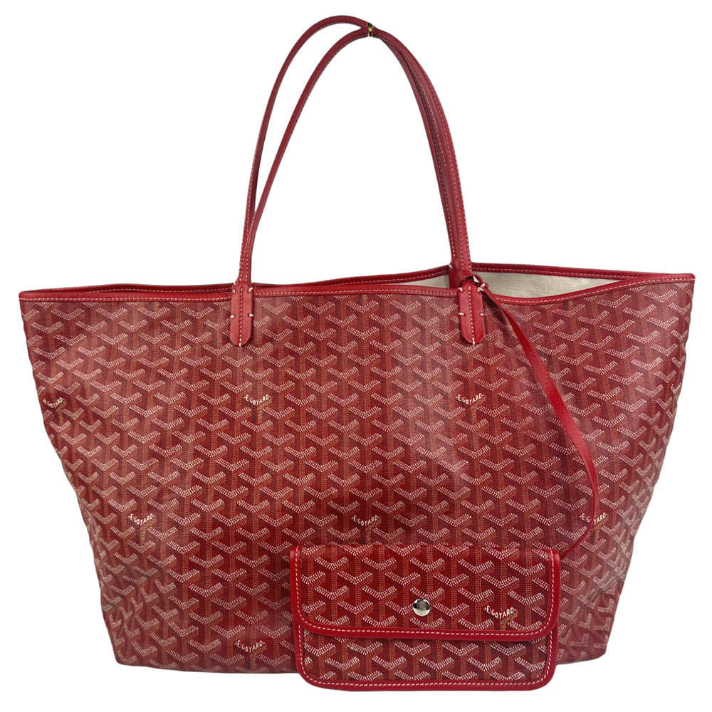 GOYARD Saint Louis Tote Bag GM Red with Red Pouch LHQ671