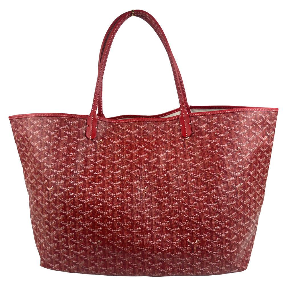 GOYARD Saint Louis Tote Bag GM Red with Red Pouch LHQ671