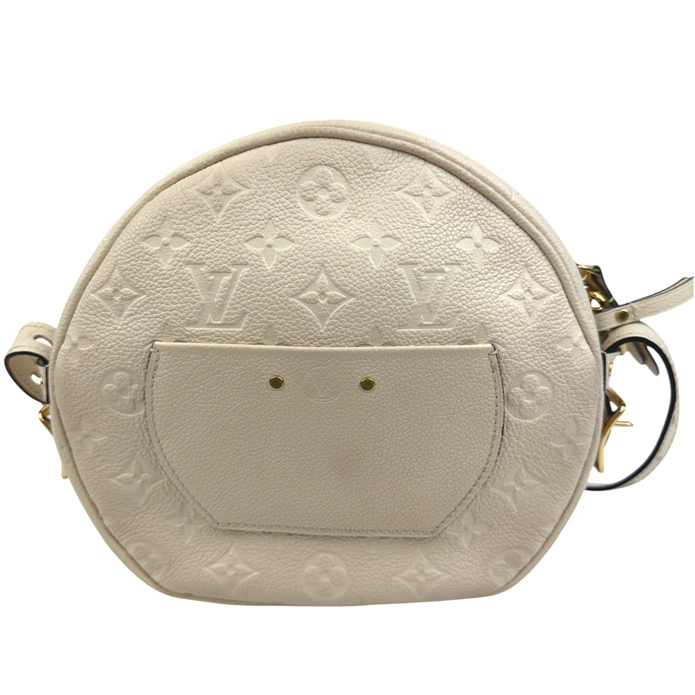 LOUIS VUITTON Monogram Empreinte Boite Chapeau Souple Cream Bag LHQ675
