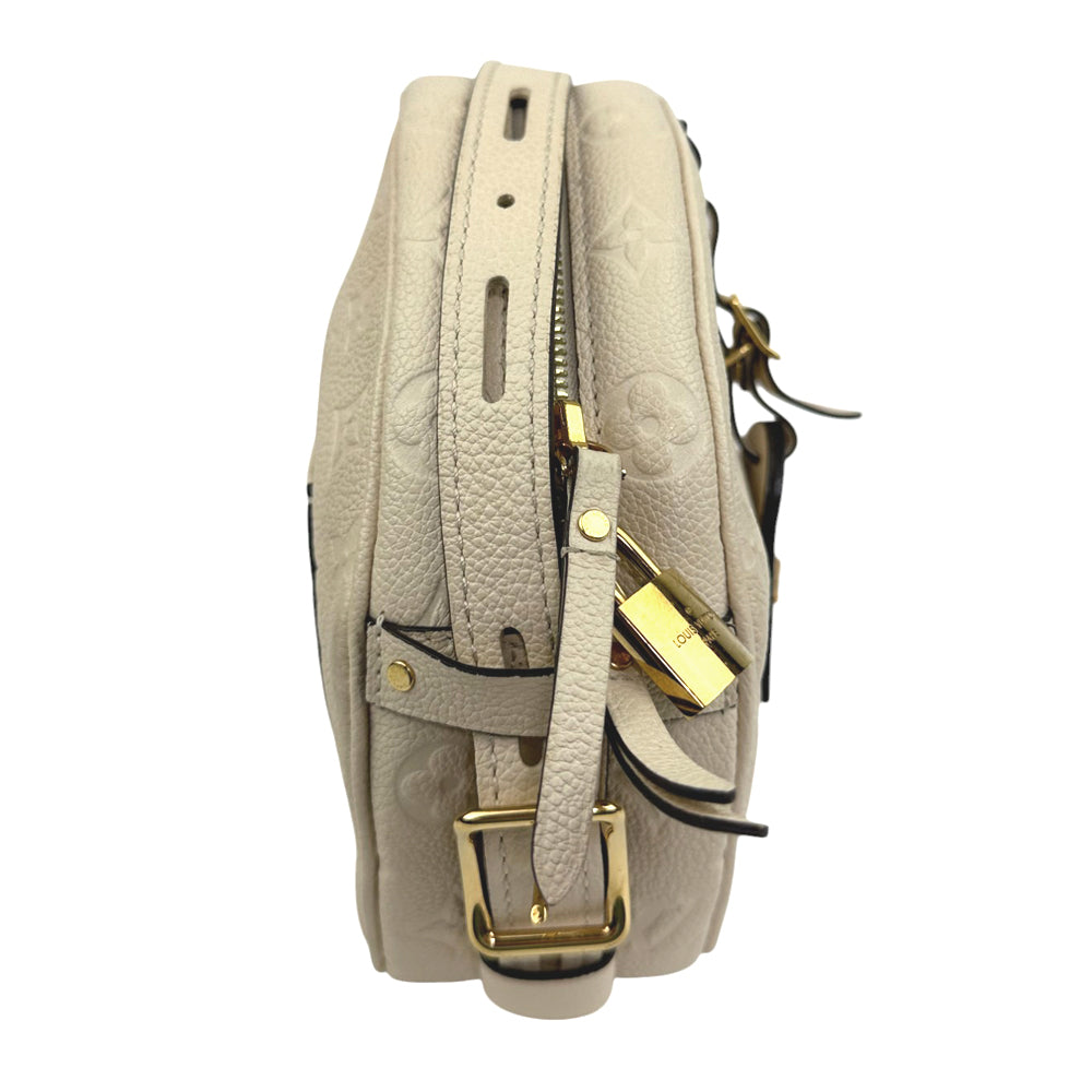 LOUIS VUITTON Monogram Empreinte Boite Chapeau Souple Cream Bag LHQ675
